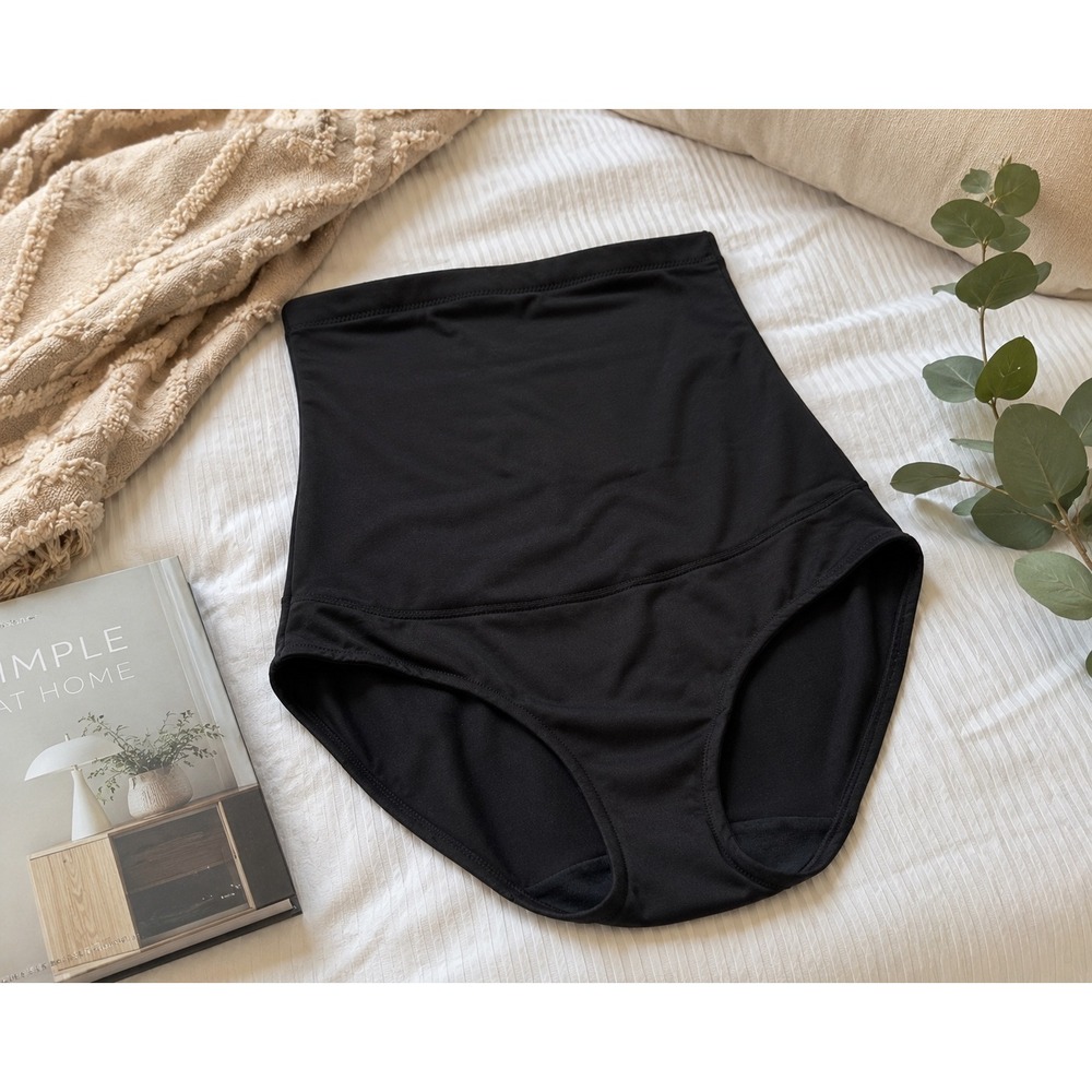 Maidenform High Waist Shaping Brief Black Tummy Control Shapewear S/M